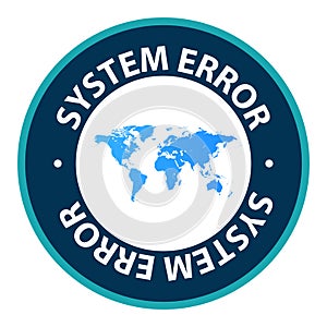 system error stamp on white