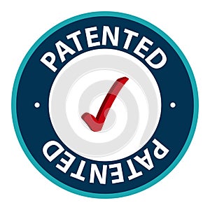 patented stamp on white