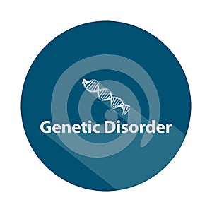 genetic disorder badge on white photo