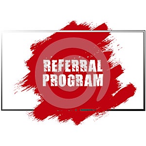 referral program on white
