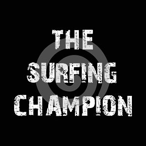 the surfing champion on black photo