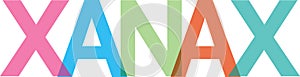 xanax word on white