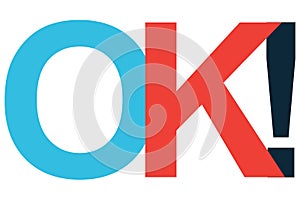 ok word on white
