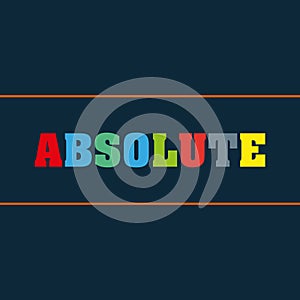 absolute word block on black