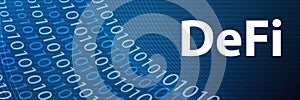 defi banner on blue