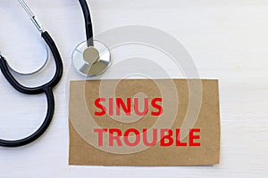 sinus trouble on white