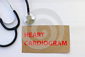 heart cardiogram on white