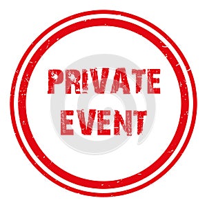 private event stamp on white
