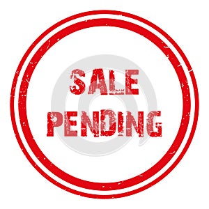 sale pending stamp on white