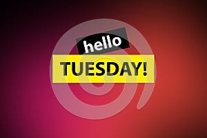 hello tuesday on red