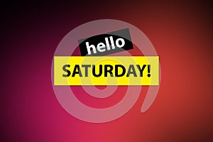 hello saturday on red