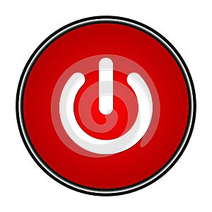 on open button on white