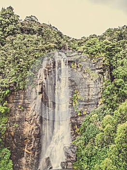 Lovers Leap waterfall Nuwaraeliya