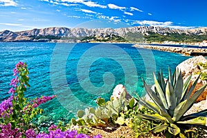 Baska. Idyllic sea  landscape in town of Baska, Island of Krk