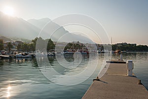Baska Voda, Croatia Harbor at Dawn