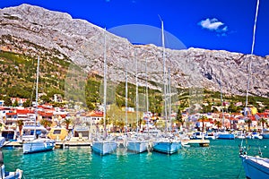 Baska voda waterfront sailing destination in Makarska riviera