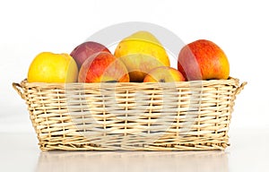 Basket of Apples Isolated on white