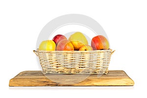 Basket of Apples Isolated on white