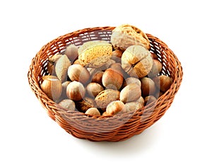 Basket of assorted nuts