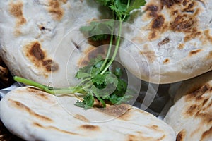 A basket of Baati roti for breakfast