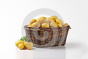 Basket of baby potatoes