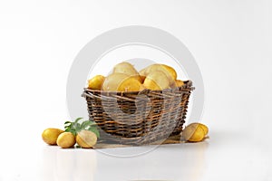Basket of baby potatoes