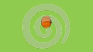 Basket ball bouncing and spinning, animated loop, minimal design, cartoon