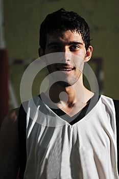 Basket ball game player portrait