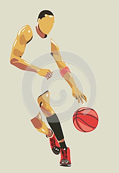 Basket ball player vector portrait/eps