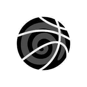 Basket ball symbol flat black icon vector illustration