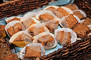 Basket of Blonde Brownie Desserts