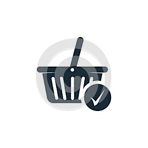 Basket Cart Shopping, E-Commerce Icon Design Template Elements