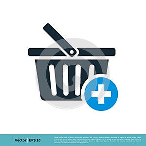 Basket Cart Shopping, e-Commerce Icon Vector Logo Template Illustration Design. Vector EPS 10