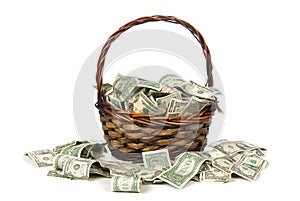 Basket of cash
