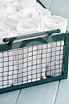 Basket of Cleaning Rags
