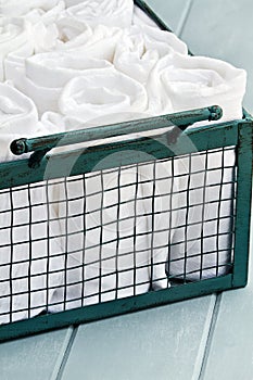 Basket of Cleaning Rags photo