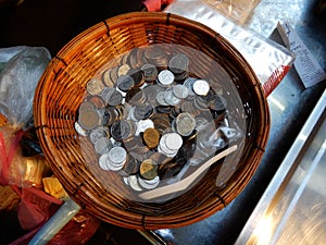 Basket of coins