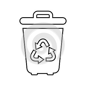 Basket, delete, recyclebin icon. Outline vector.