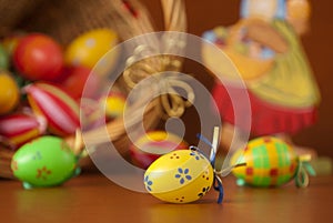 Basket with Easter eggs