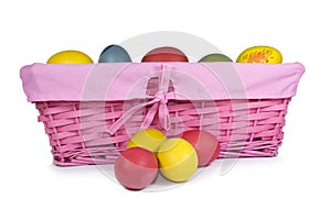 Basket with Easter eggs