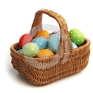 Basket with eater eggs