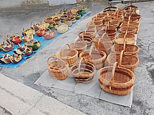 Basket exhibition at Issigeac market