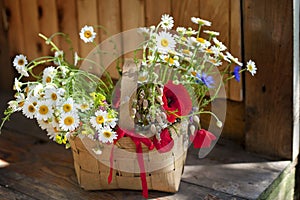 Basket with flowers