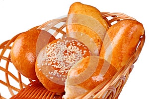 Basket of fresh baked rolls