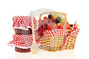 Basket fresh fruit