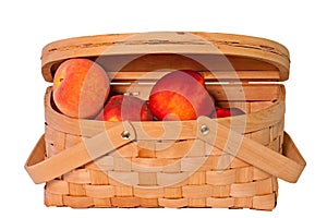 Basket of Fresh Peaches and Nectarines