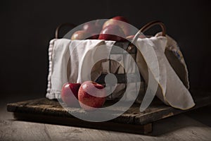 Basket of Fresh Picked Apple