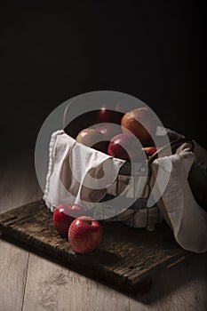 Basket of Fresh Picked Apple