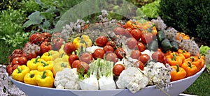 Basket with fresh vegetable