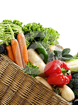 Basket Fresh Vegetables photo